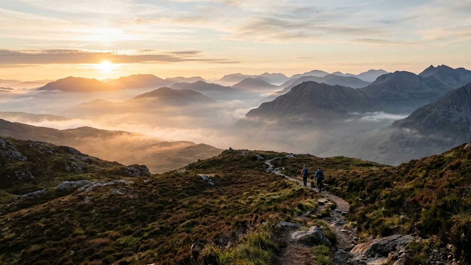 Misty Scottish Highland landscape welcoming readers to the Adventures Alba outdoors blog